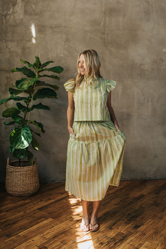 Colette Top - Garden Stripe