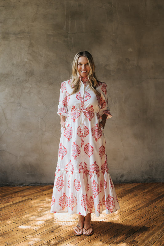 Eliza Dress - Poppy Garden