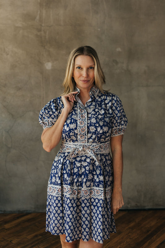 Charlotte Dress - Blue Bazaar