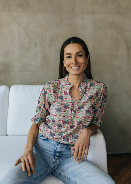 Sylvie Top - Peony Vine