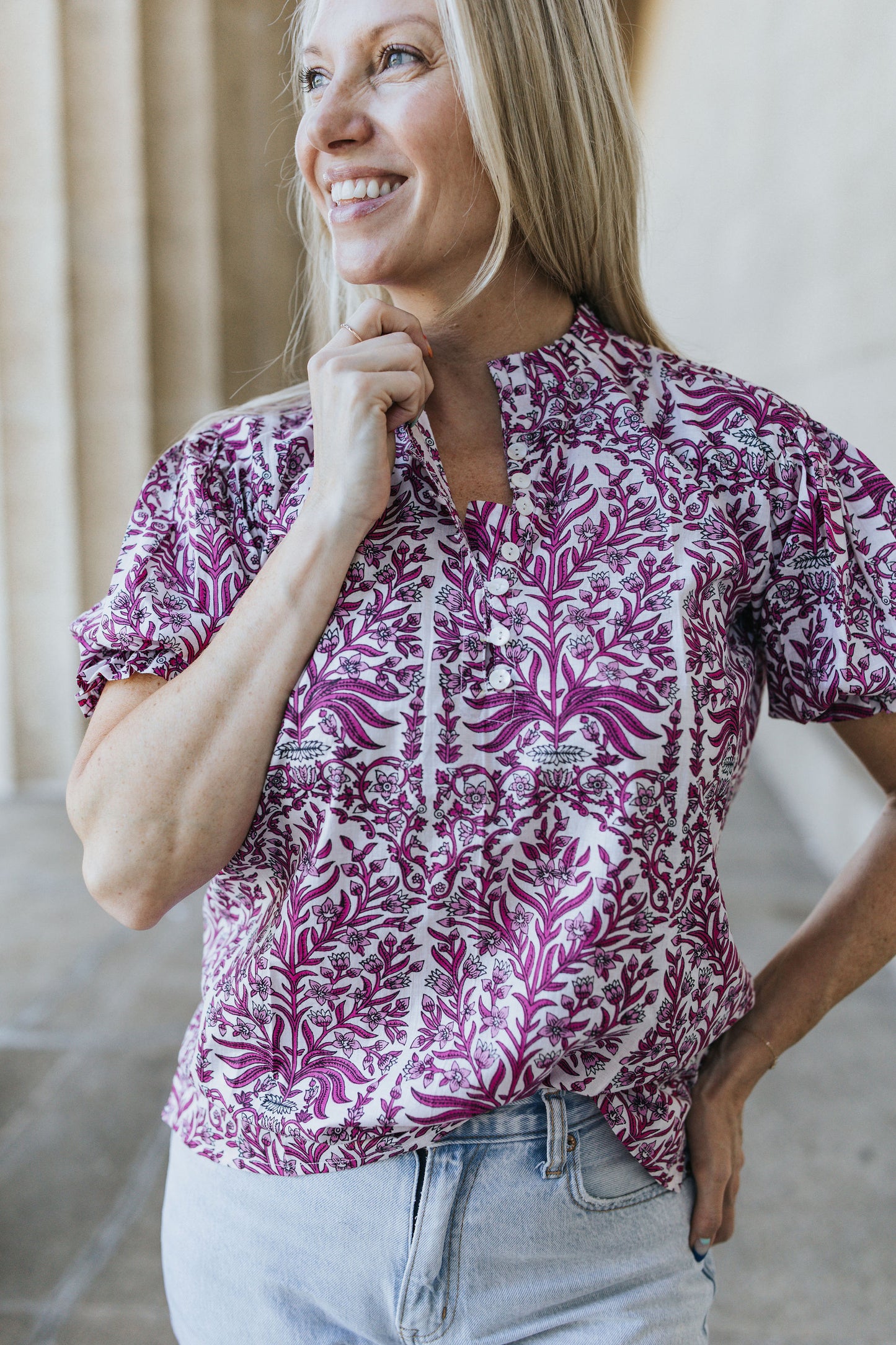 Sylvie Top - Raspberry
