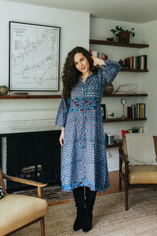 Orchard Dress - Prussian