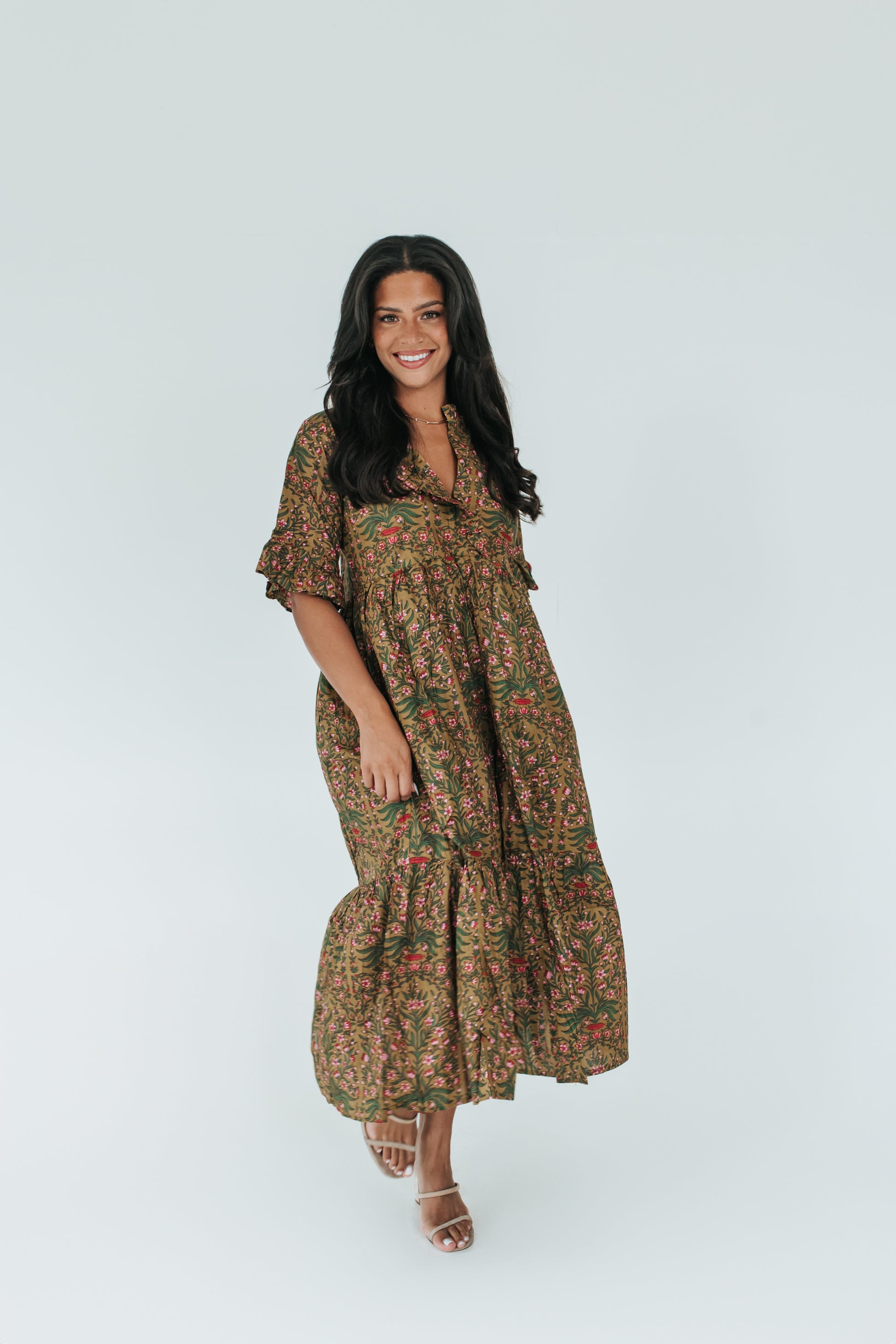Tilly Dress - Ochre Garden