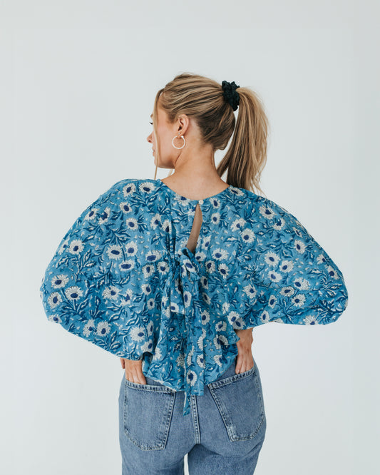 Bridget Top - Azure Garden