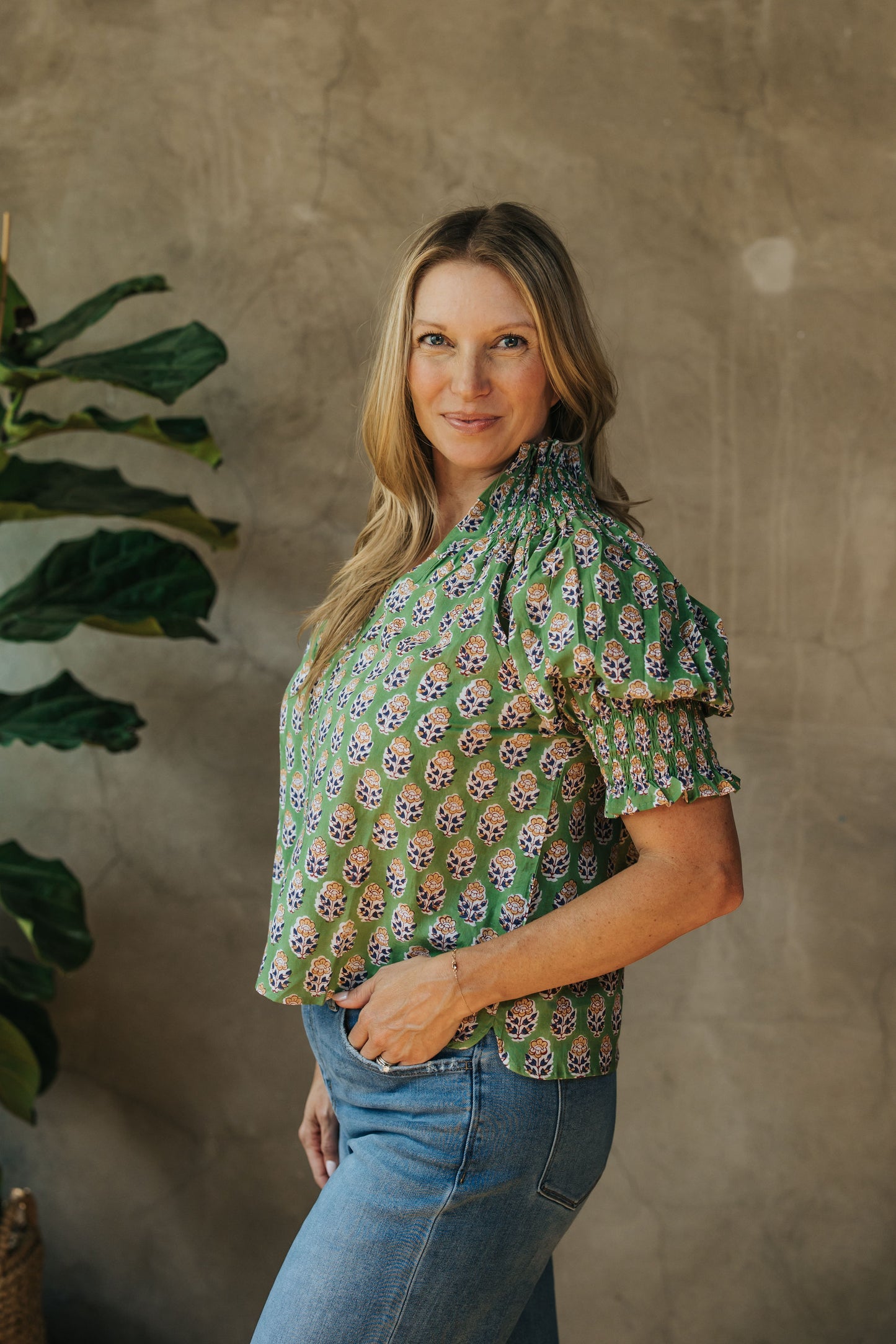 Sally Top - Jasmine Garden