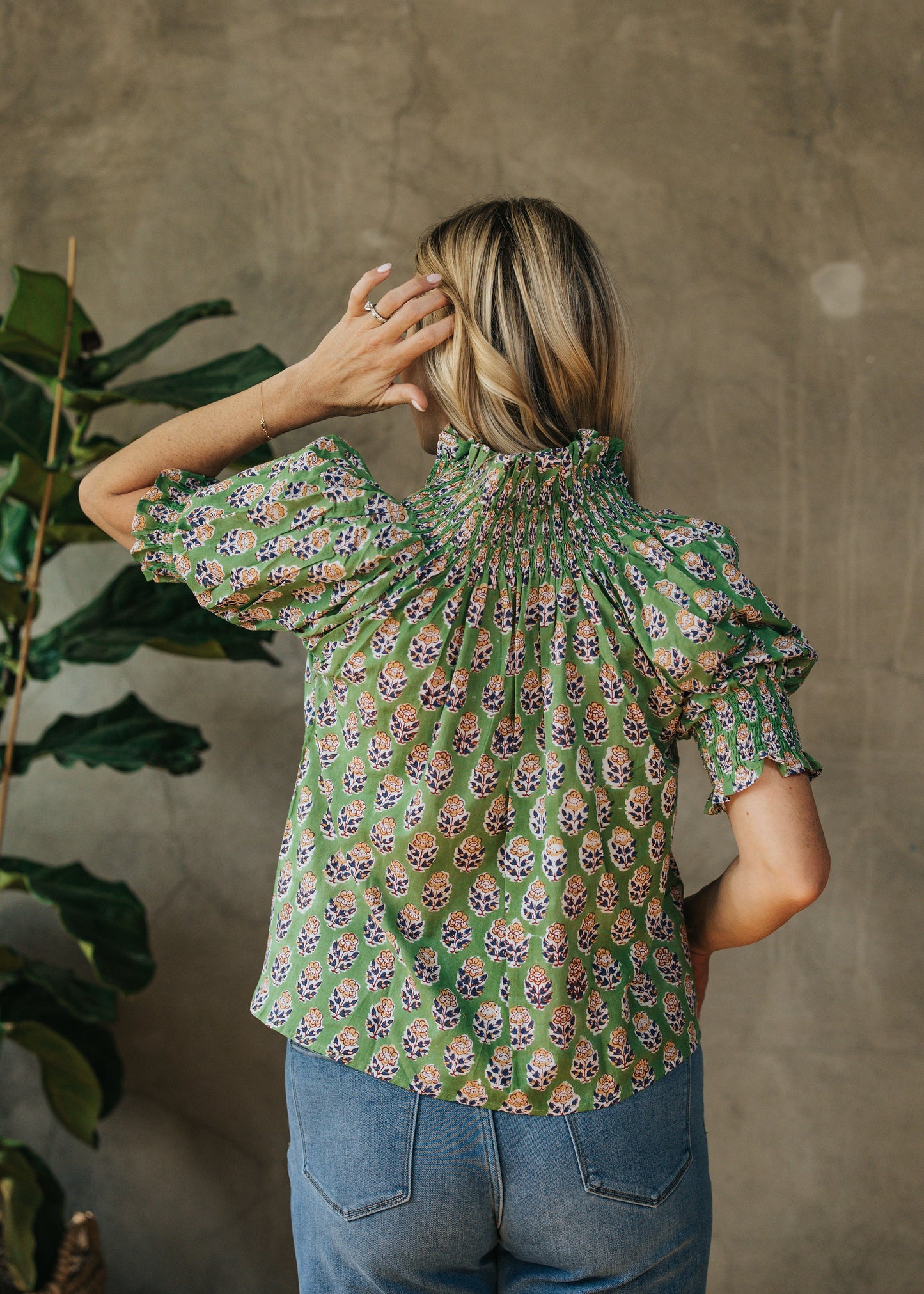 Sally Top - Jasmine Garden