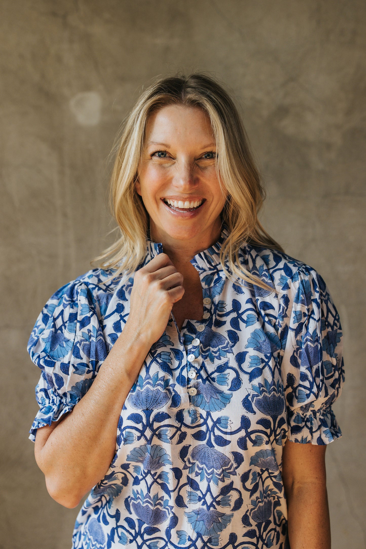 Sylvie Top - Blue Dahlia