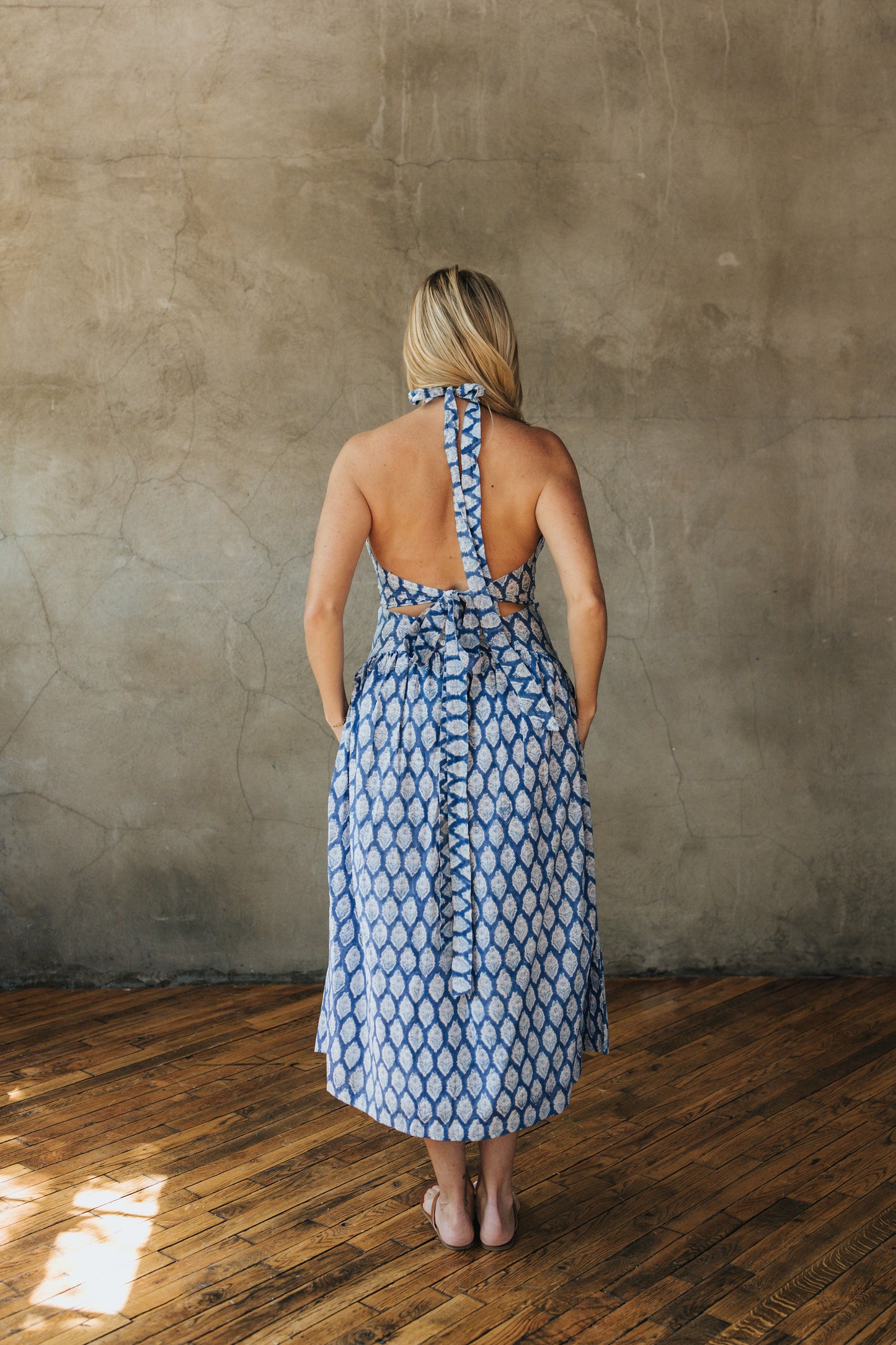 Daphne Dress - Cobalt Garden