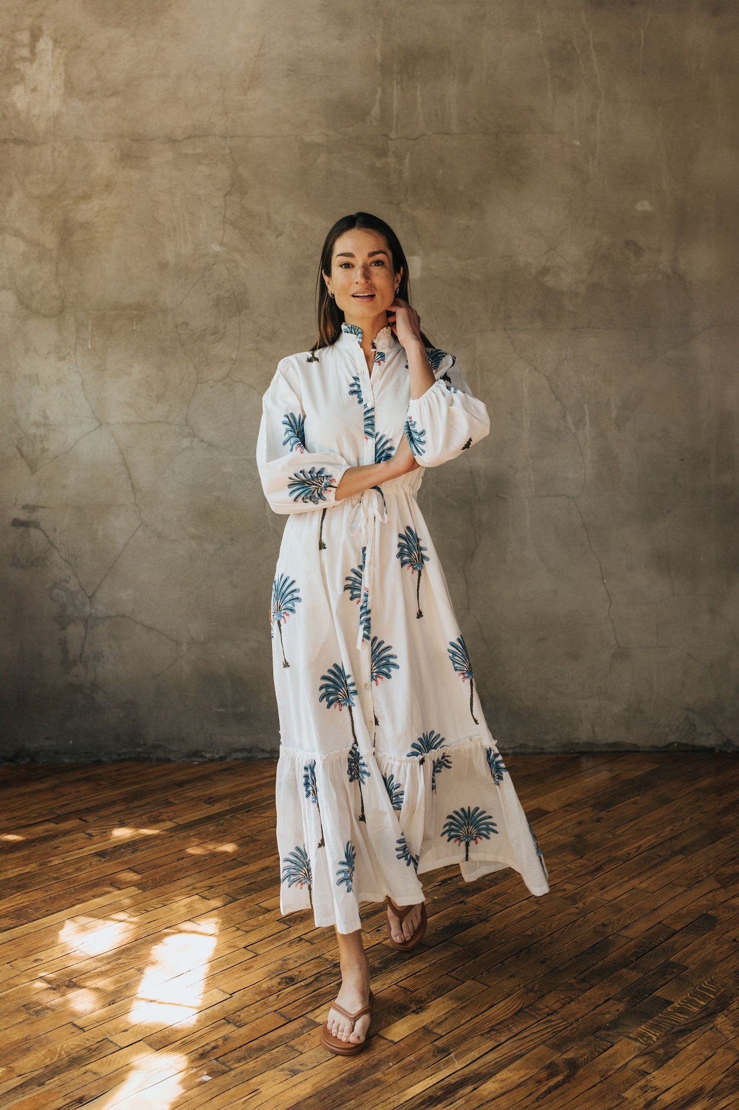 Eliza Dress - Palm Garden