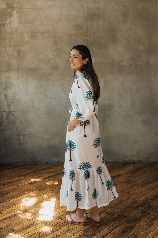 Eliza Dress - Palm Garden