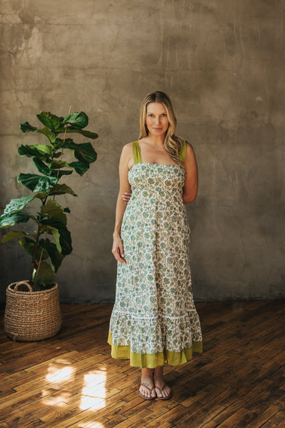 Celia Dress - Emerald Garden