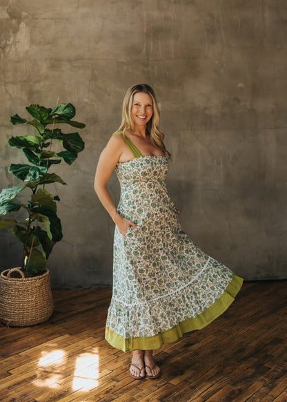 Celia Dress - Emerald Garden