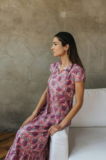 Florence Dress - Rose Lattice