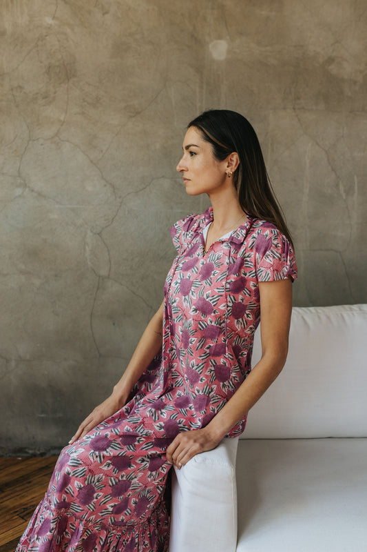 Florence Dress - Rose Lattice