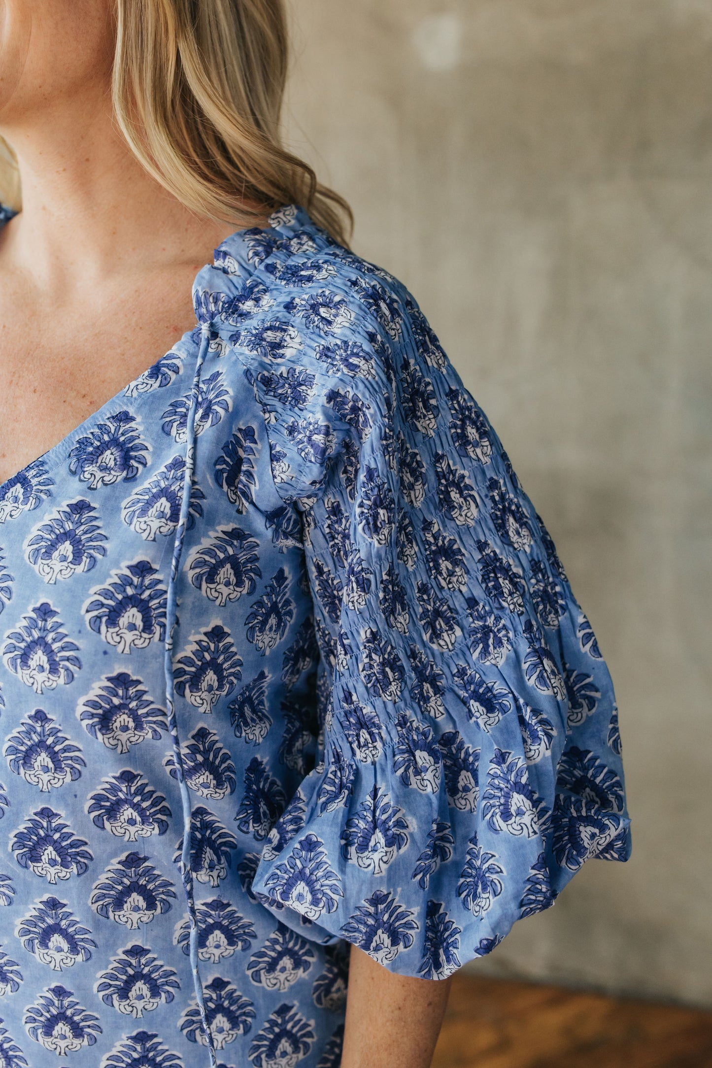 Camille Dress - Indigo Bloom