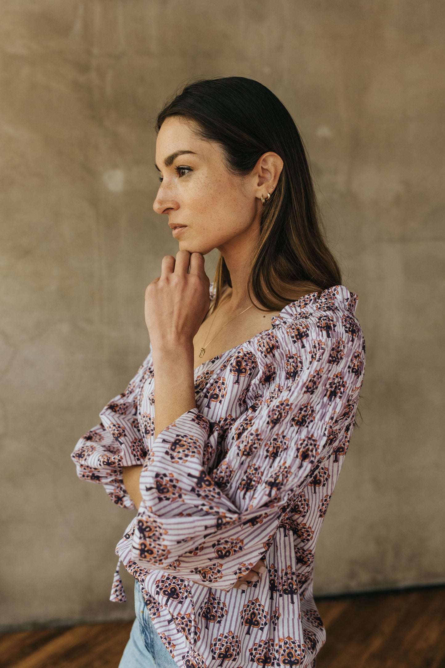 Camille Top - Jaipur Stripe