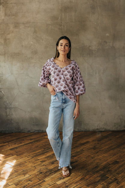 Camille Top - Jaipur Stripe