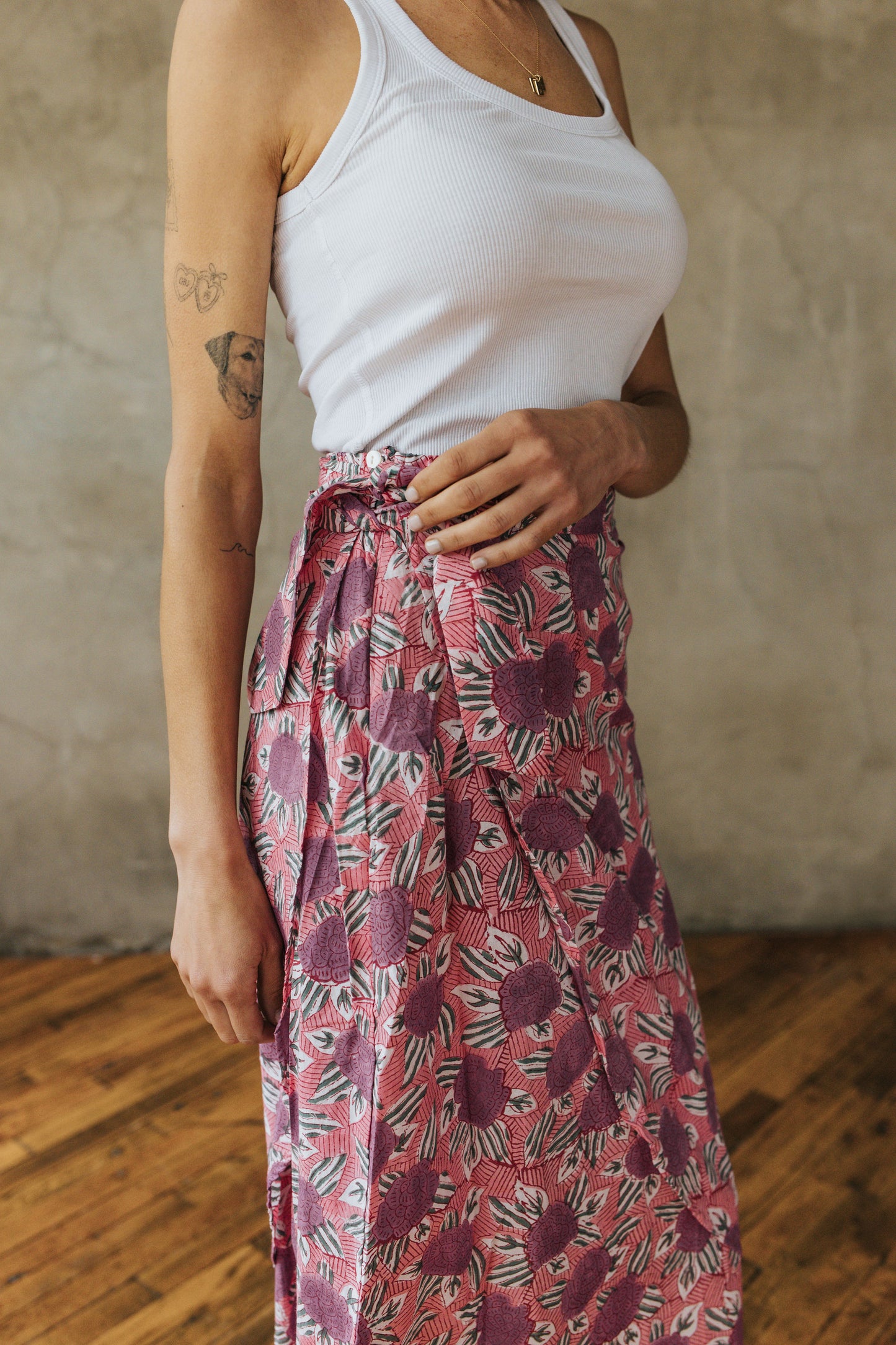 Sienna Maxi Skirt - Rose Lattice