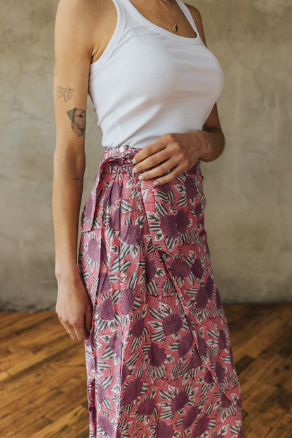 Sienna Maxi Skirt - Rose Lattice