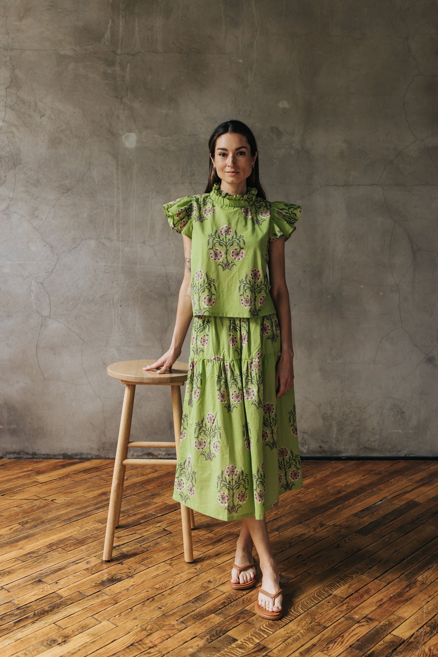 Colette Skirt - Lime Blossom