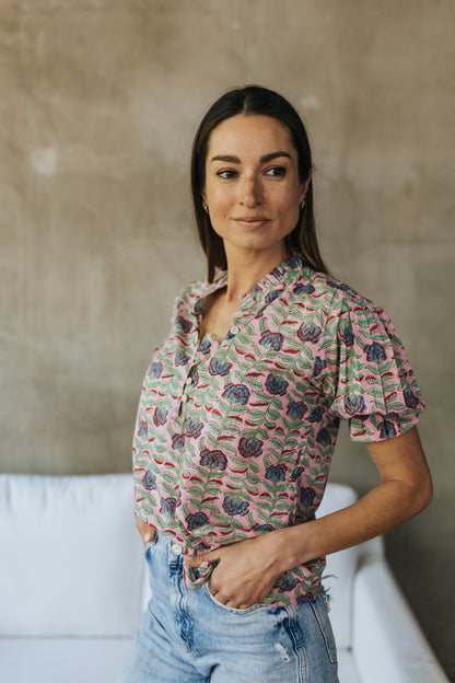Sylvie Top - Peony Vine