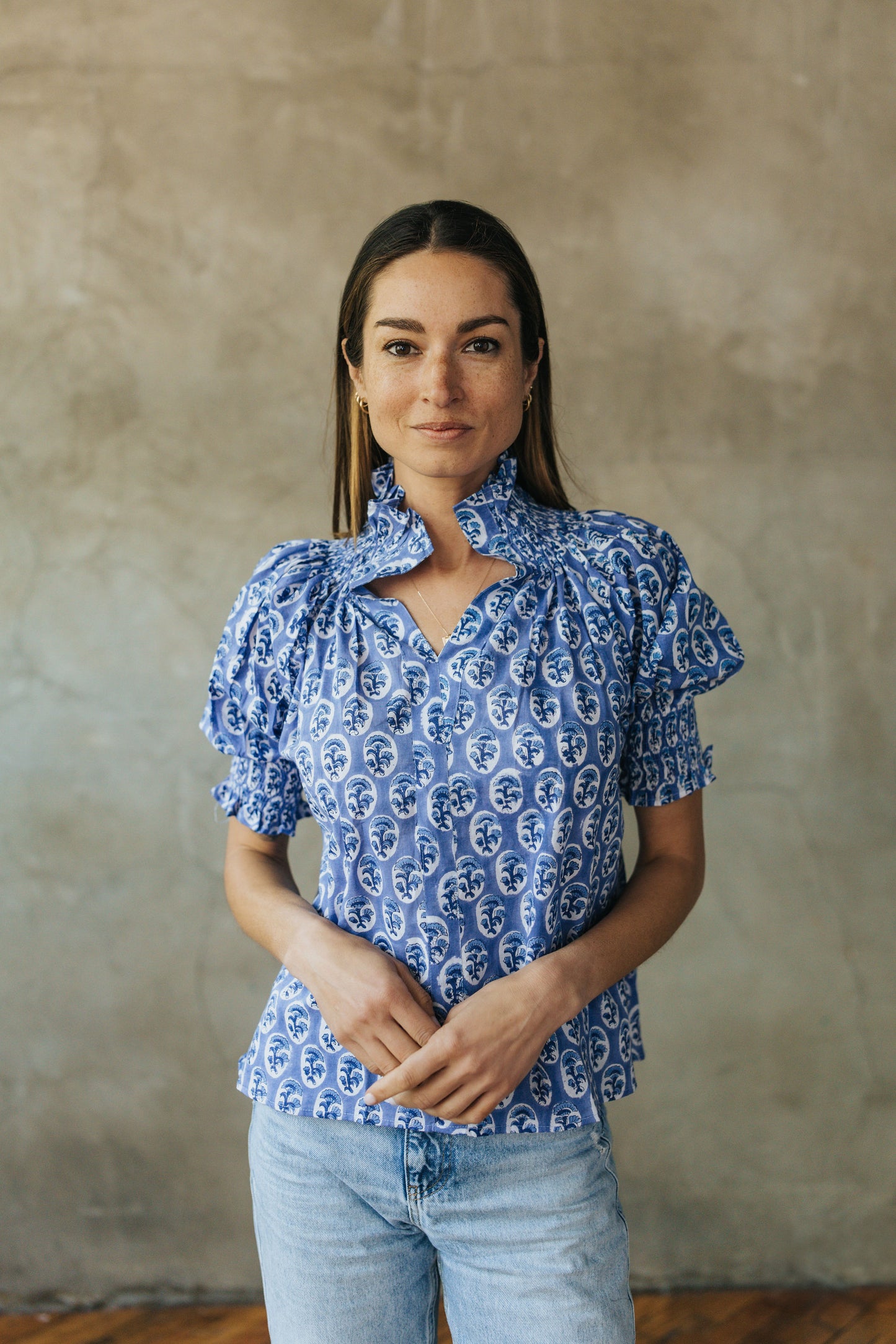 Sally Top - Indigo Buti