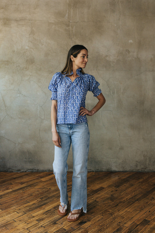 Sally Top - Indigo Buti