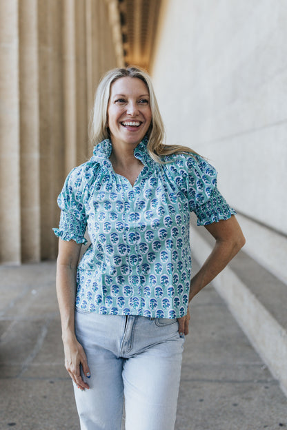 Sally Top - Aqua