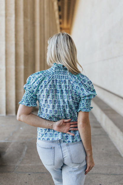 Sally Top - Aqua