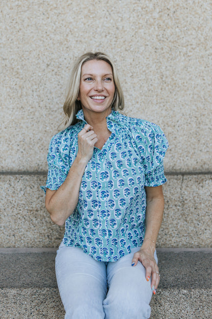 Sally Top - Aqua