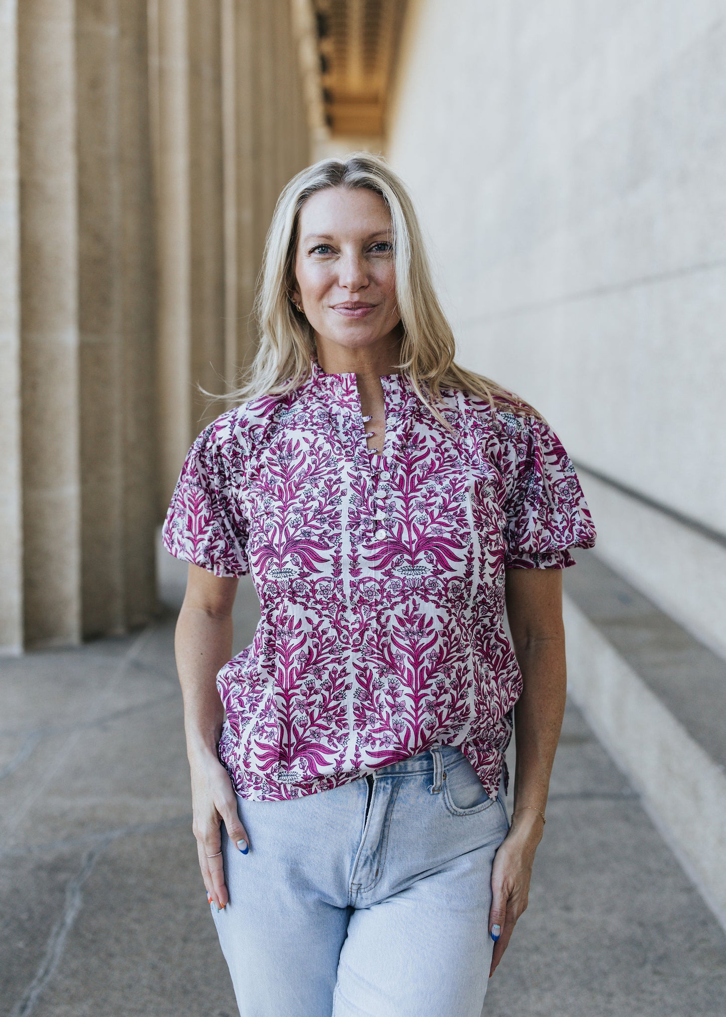 Sylvie Top - Raspberry