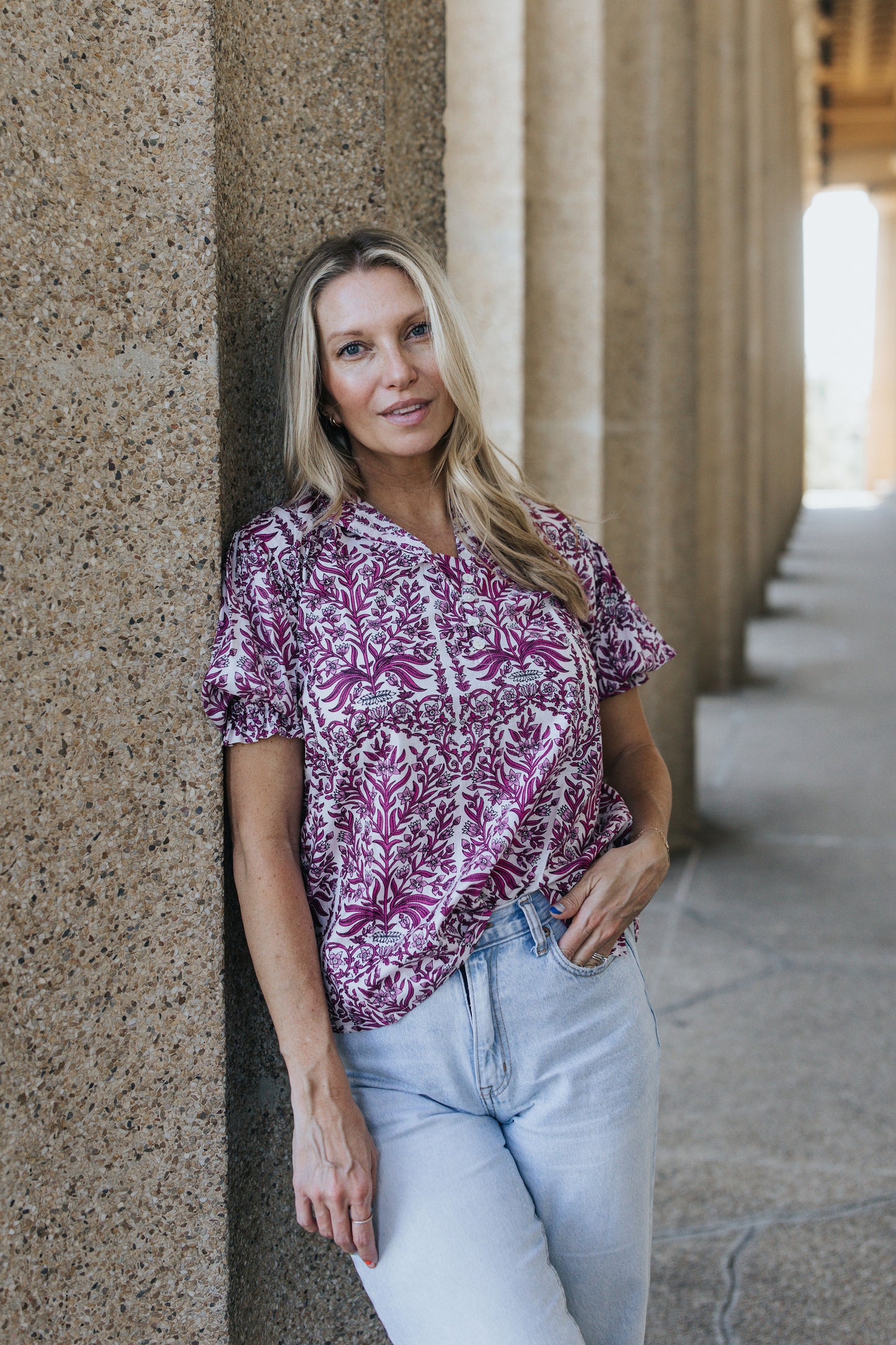 Sylvie Top - Raspberry
