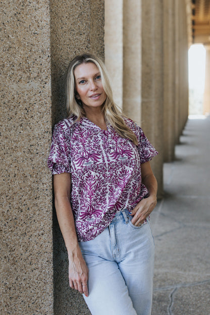 Sylvie Top - Raspberry