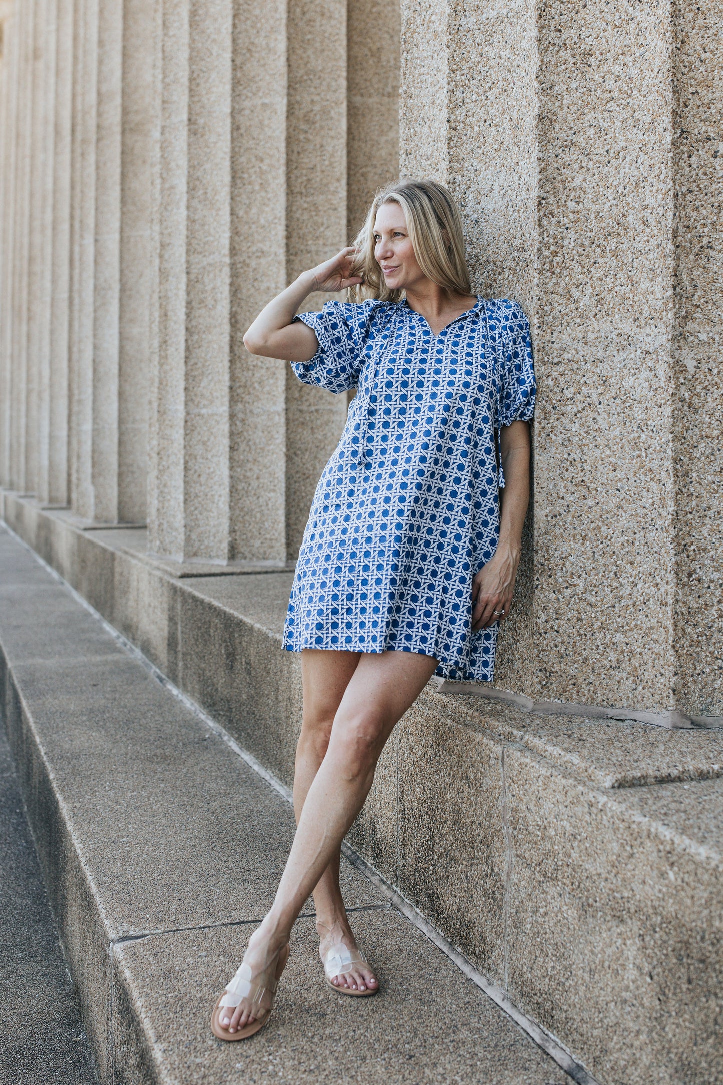 Tessa Dress - Harbor Lattice
