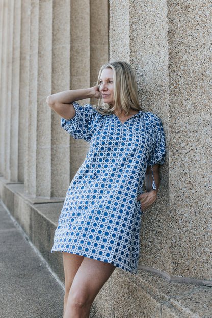 Tessa Dress - Harbor Lattice