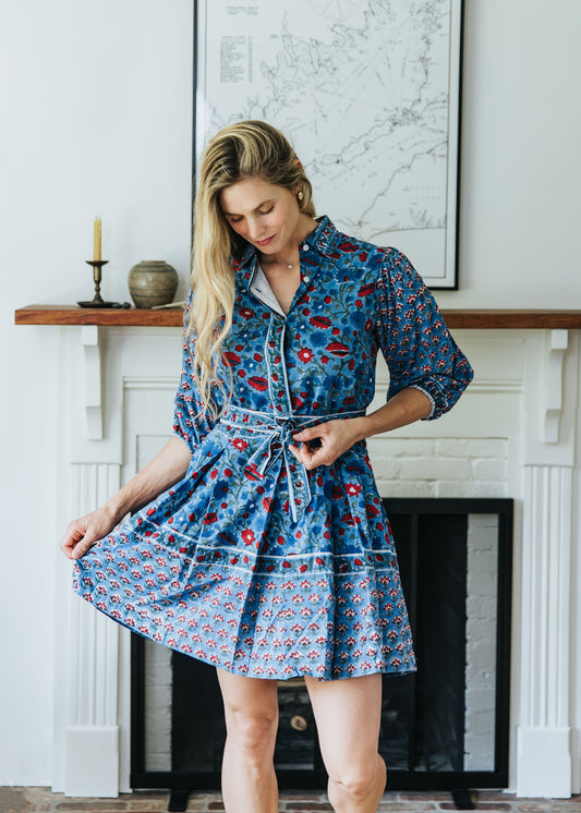 Charlotte Dress - Prussian