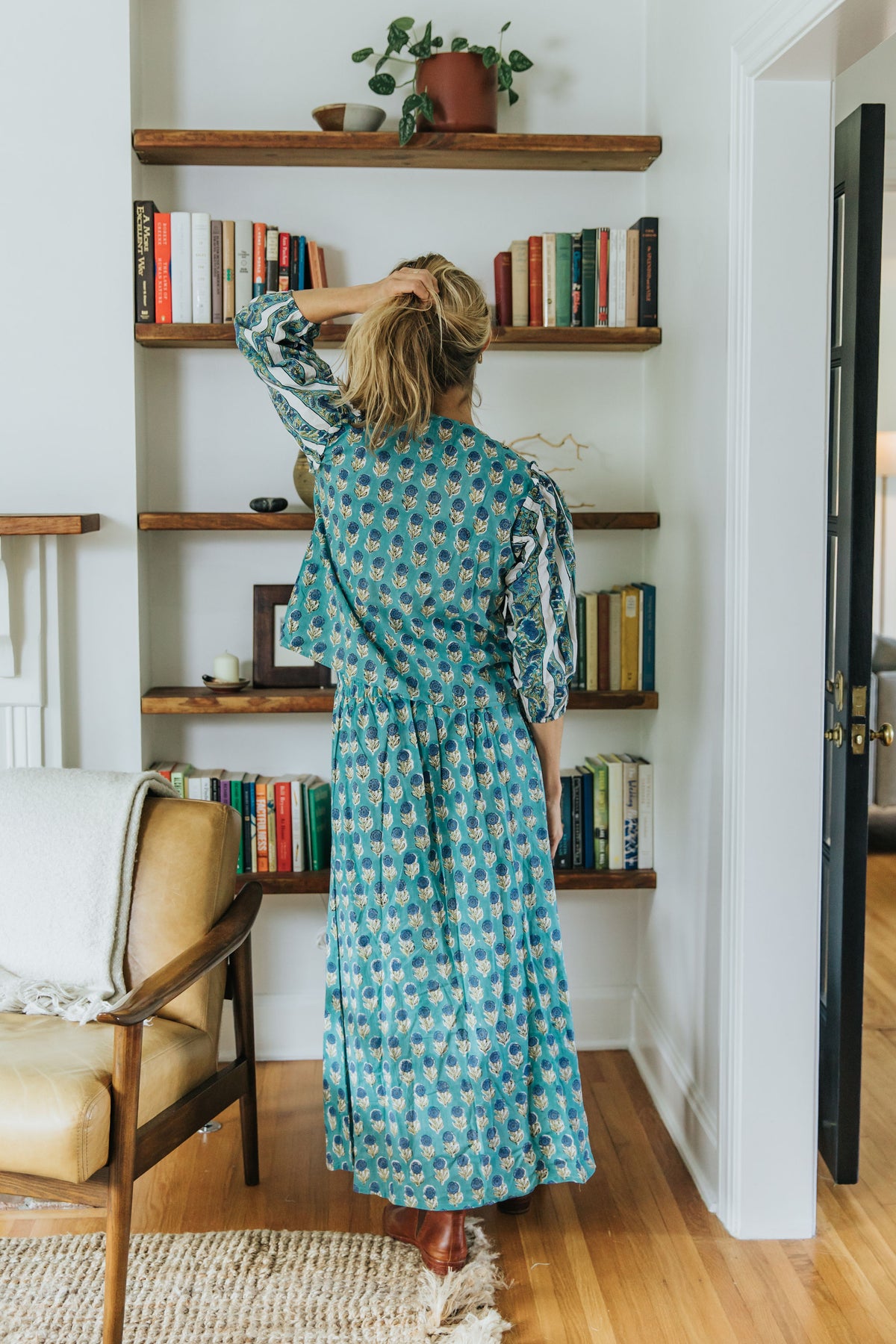 Gathering Skirt - Teal