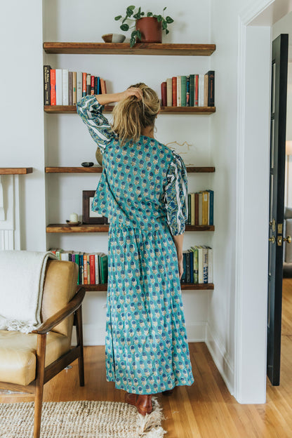 Gathering Skirt - Teal